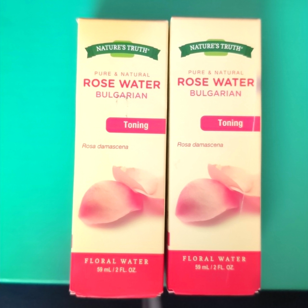 Lot of 2 Nature's Truth Rose Water